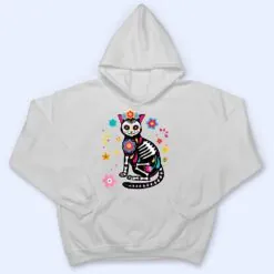 Womens Black Cat Sugar Skull Dia De Los Muertos Mexican Cinco Mayo T Shirt Womens Black Cat Sugar Skull Dia De Los Muertos Mexican Cinco Mayo T Shirt