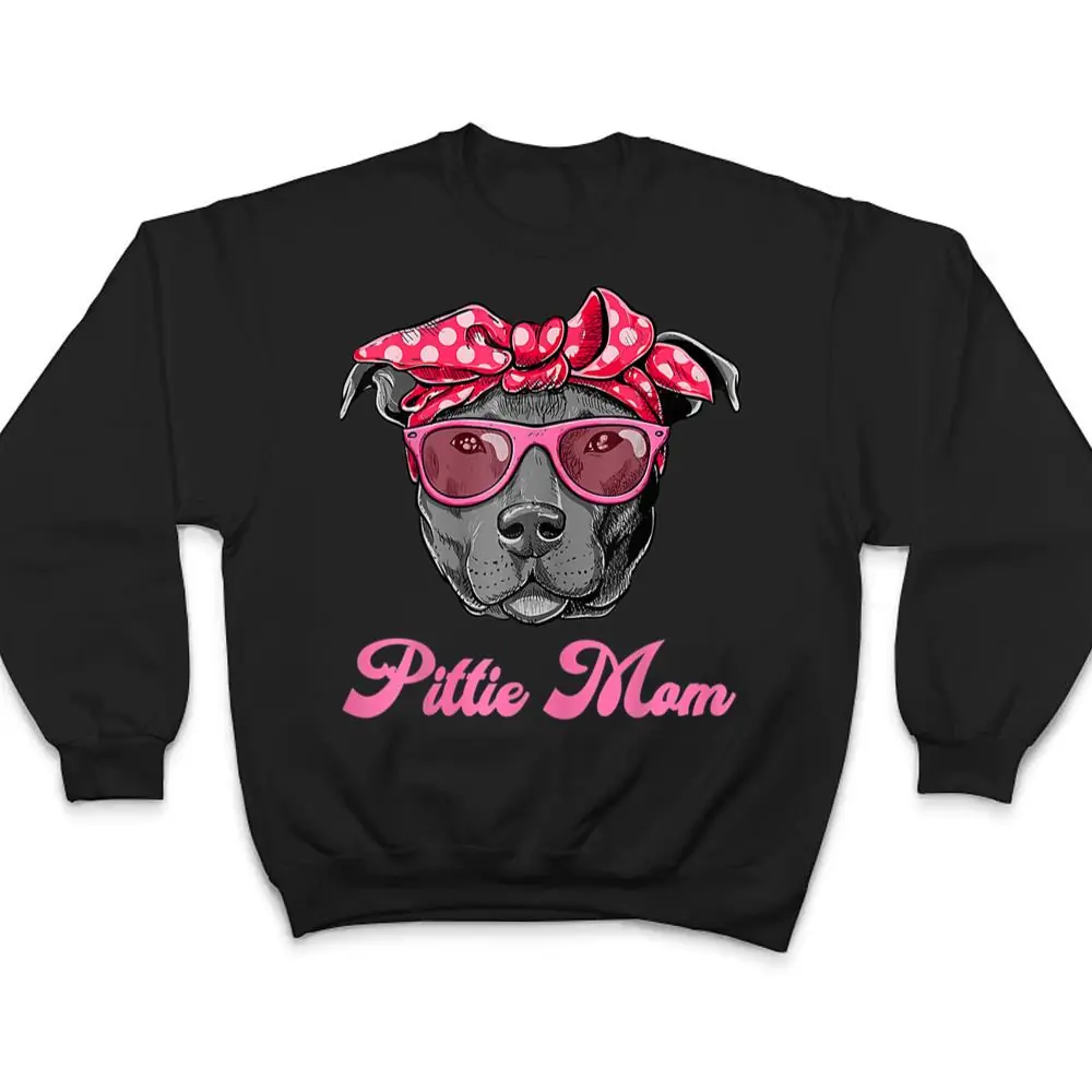 Womens-Funny-PITTIE-MOM-Women-Cool-Pitbull-Dog-Retro-T-Shirt-4 Womens Funny PITTIE MOM Women Cool Pitbull Dog Retro T Shirt