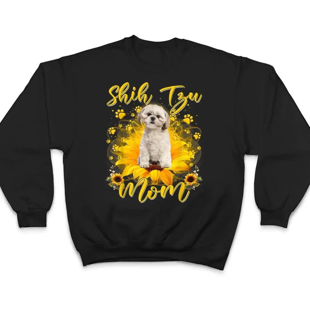 Womens-Sunflower-Shih-Tzu-Mom-Dog-Lover-Mothers-Day-T-Shirt-4 Womens Sunflower Shih Tzu Mom Dog Lover Mother's Day T Shirt