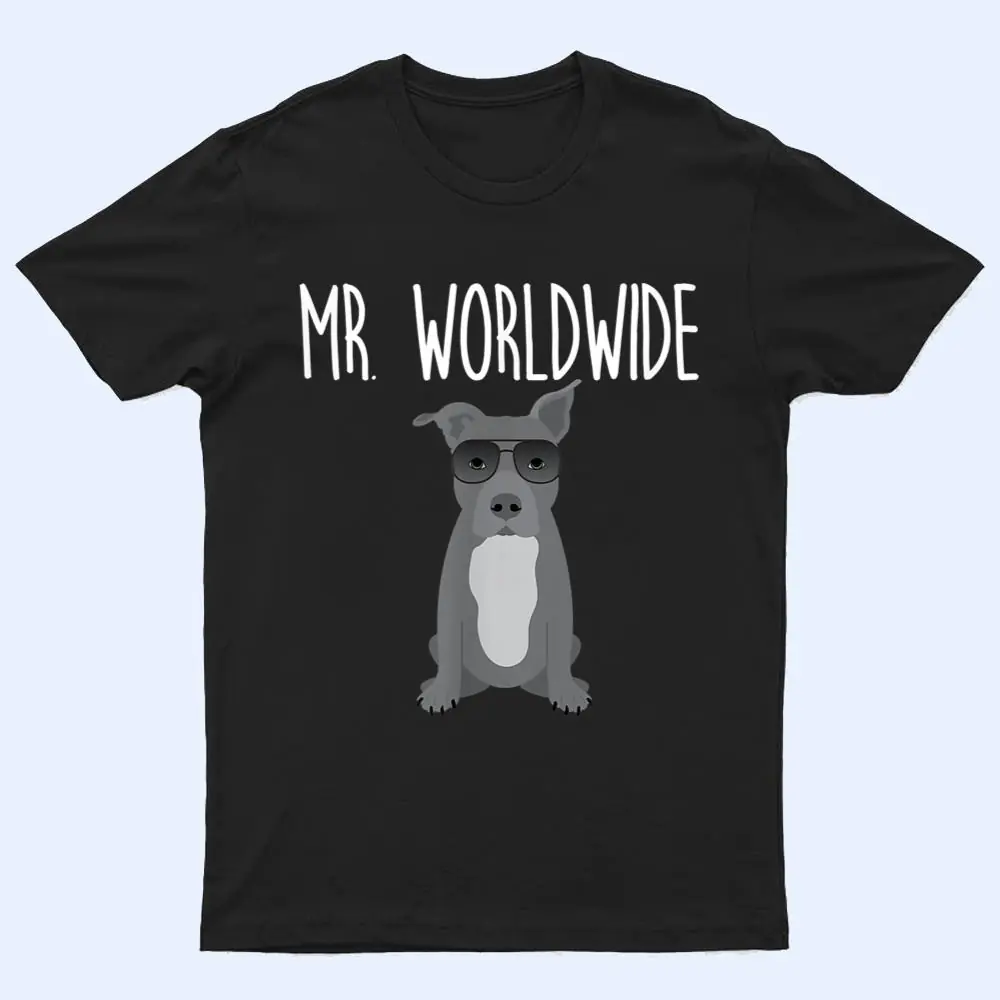 Worldwide Dog Traveler Cute Funny Pit Bull Dog T Shirt Worldwide Dog Traveler Cute Funny Pit Bull Dog T Shirt