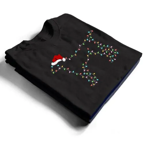 Xmas Lighting Santa German Shorthaired Pointer Dog Christmas T Shirt