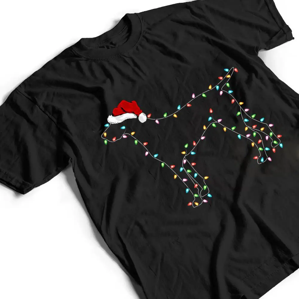 Xmas-Lighting-Santa-German-Shorthaired-Pointer-Dog-Christmas-T-Shirt-2 Xmas Lighting Santa German Shorthaired Pointer Dog Christmas T Shirt