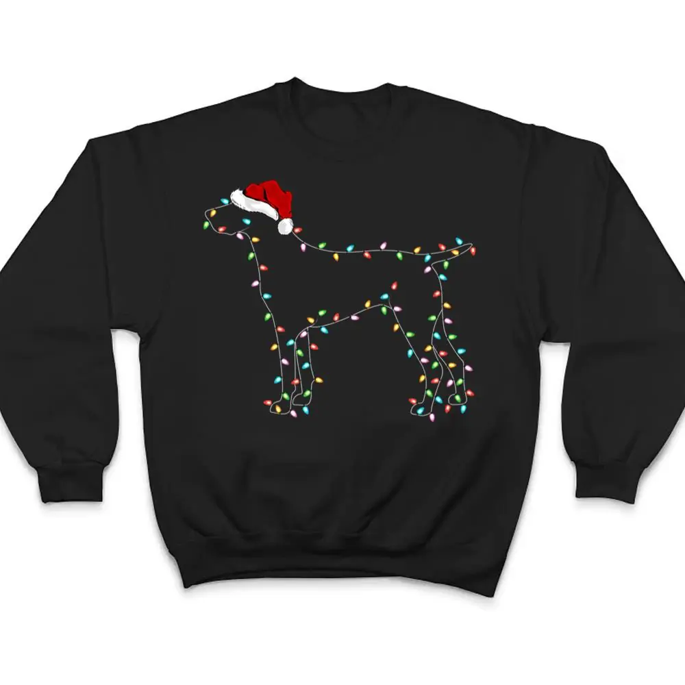 Xmas-Lighting-Santa-German-Shorthaired-Pointer-Dog-Christmas-T-Shirt-4 Xmas Lighting Santa German Shorthaired Pointer Dog Christmas T Shirt