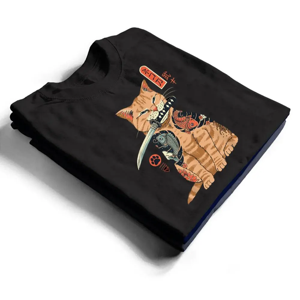 Yakuza-Cat-Japanese-Samurai-Sword-Katana-Japan-Tiger-Tattoo-T-Shirt-1 Yakuza Cat Japanese Samurai Sword Katana Japan Tiger Tattoo T Shirt
