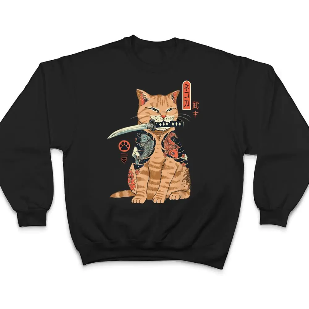 Yakuza-Cat-Japanese-Samurai-Sword-Katana-Japan-Tiger-Tattoo-T-Shirt-4 Yakuza Cat Japanese Samurai Sword Katana Japan Tiger Tattoo T Shirt