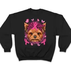 Yorkie Dog & Pink Ribbon Breast Cancer Awareness T Shirt