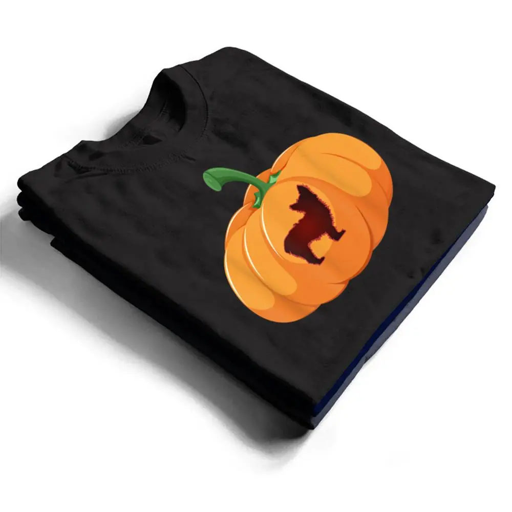 Yorkie-Halloween-Dog-Pumpkin-T-Shirt-1 Yorkie Halloween Dog Pumpkin T Shirt