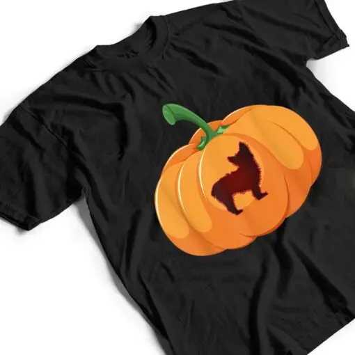 Yorkie Halloween Dog Pumpkin T Shirt