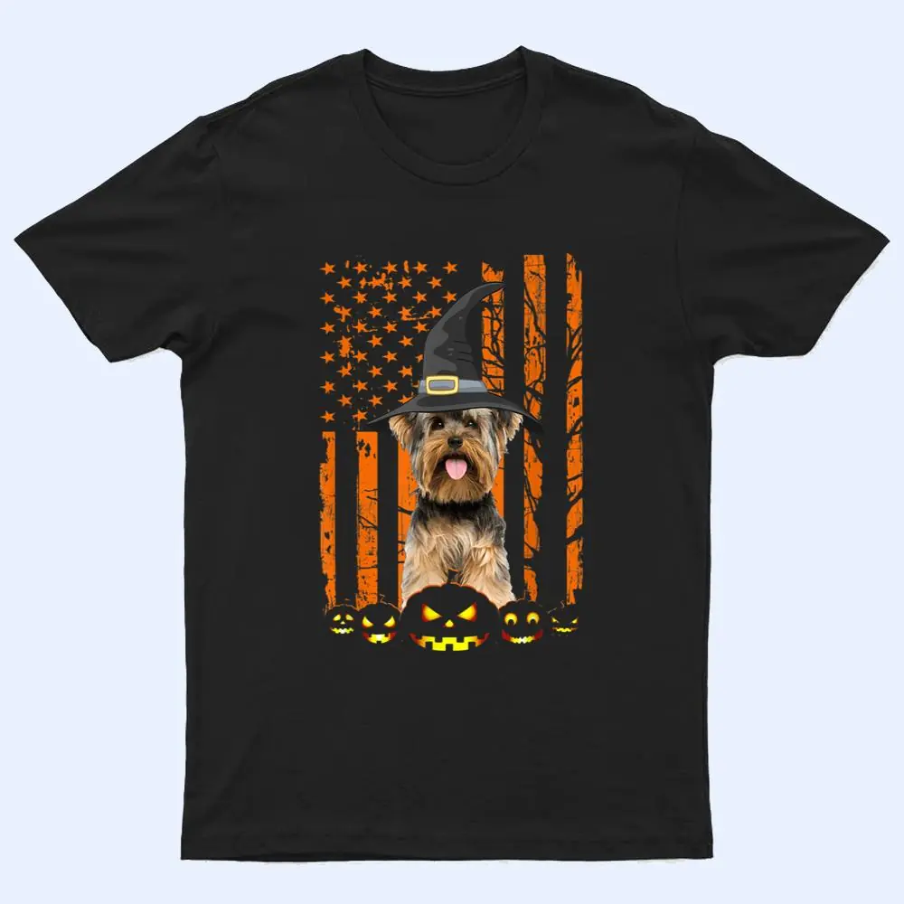 Yorkshire Terrier Dog Pumpkin American Flag Halloween Gifts T Shirt Yorkshire Terrier Dog Pumpkin American Flag Halloween Gifts T Shirt