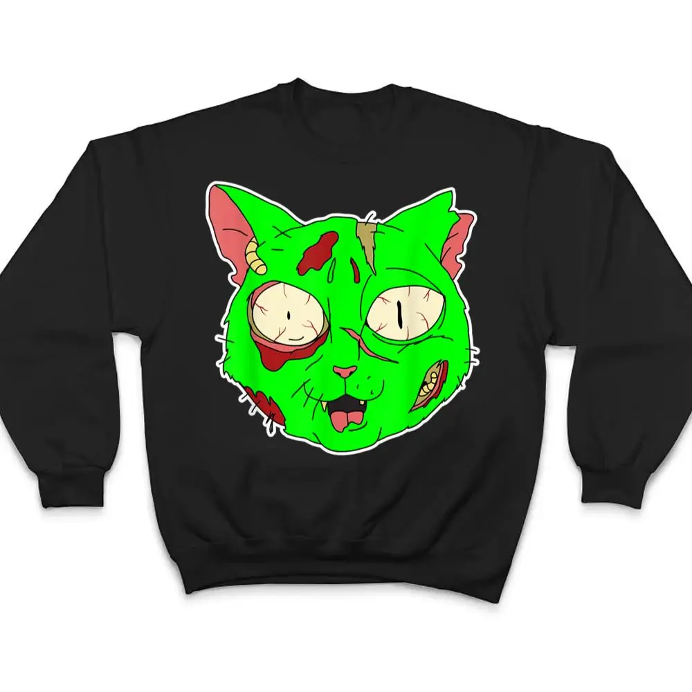 Zombie-Cat-Lazy-Halloween-Costume-Scary-Creepy-Spooky-Animal-T-Shirt-4 Zombie Cat Lazy Halloween Costume Scary Creepy Spooky Animal T Shirt