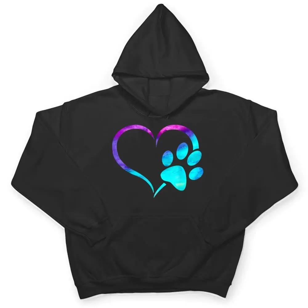 purple-Cyan-turquoise-Dog-Paw-Print-heart-For-Dogs-Lover-T-Shirt-3 purple Cyan turquoise Dog Paw Print heart For Dogs Lover T Shirt