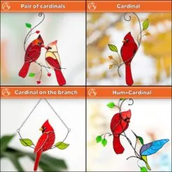 Hummingbird stained glass bird suncatcher Mom gifts Modern stained glass window hangings Custom stained glass flower suncatcher Hummingbird stained glass bird suncatcher Mom gifts Modern stained glass window hangings Custom stained glass flower suncatcher