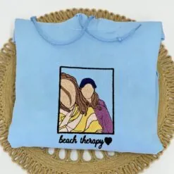 Embroidered Portrait Sweatshirt, Custom Photo on Hoodie Embroidered, Father Portrait Hoodie from Your Photo, Christmas Gift For Dad Embroidered Portrait Sweatshirt, Custom Photo on Hoodie Embroidered, Father Portrait Hoodie from Your Photo, Christmas Gift For Dad